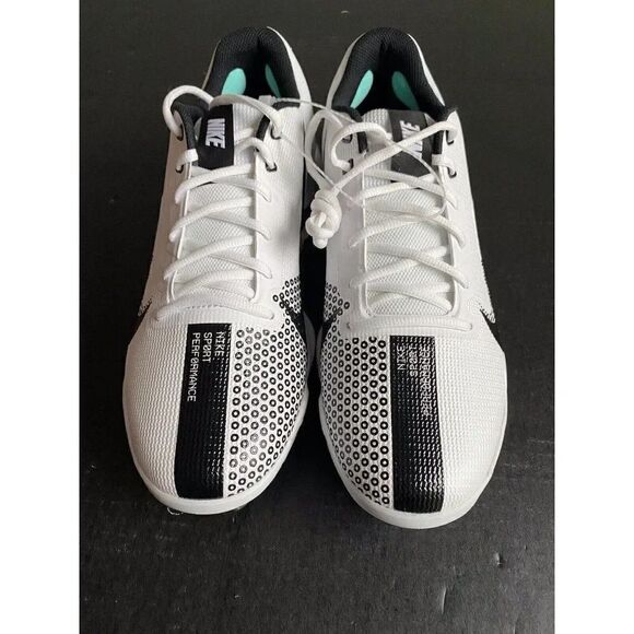 Men's Size 12 Nike Force Zoom 7 Pro Baseball Cleats White Black DC9905-103 NEW - Picture 2 of 9